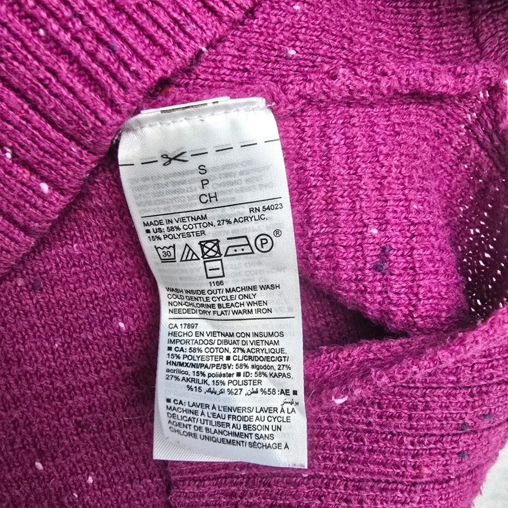 Old Navy Berry Pink Speckled Knit‎ Crew Neck Sweater Size Small